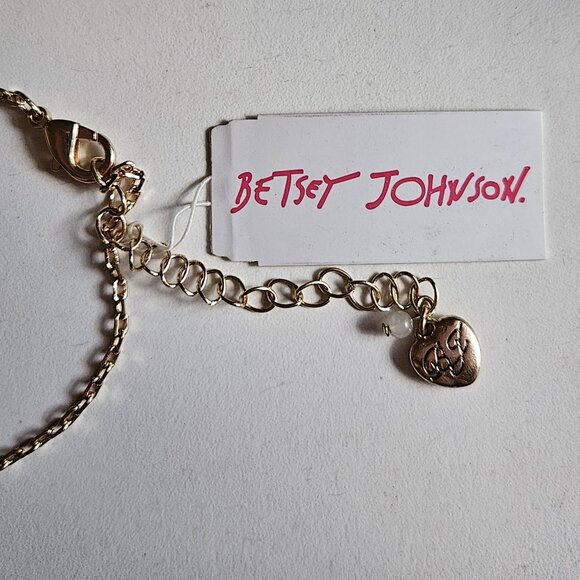 🧸🩵🎀Betsey Johnson Lucite Girly Teddy Bear Necklace - NWT🎀🩵🧸 - Picture 6 of 9